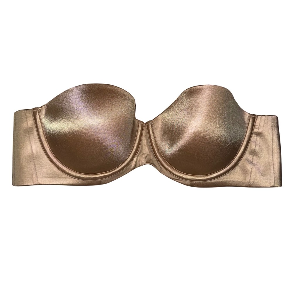 SOM Vanishing‎ Strapless Bra Beige 34B Underwire Padded Seamless